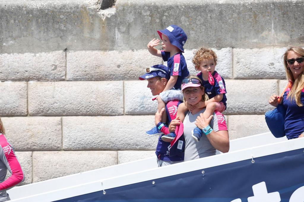 Team SCA crew head for the boat - Volvo Ocean Race - Lisbon In Port Race © Eugenia Bakunova http://www.mainsail.ru